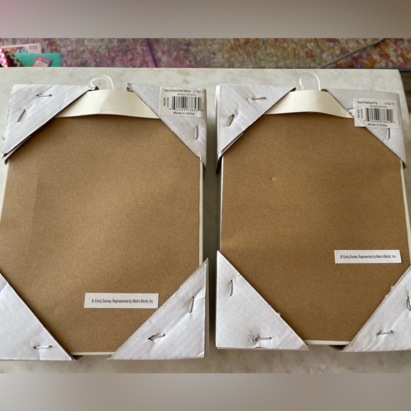 NEW- Two 5x7 Christmas Holiday Dog Mini Canvas Wall Decorations (set 1) - Picture 4 of 4